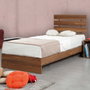 Hanah Home Base de Cama Individual 100, Nogal, Fabricado en Tablero de Partículas Melamina, 105x205x100 cm